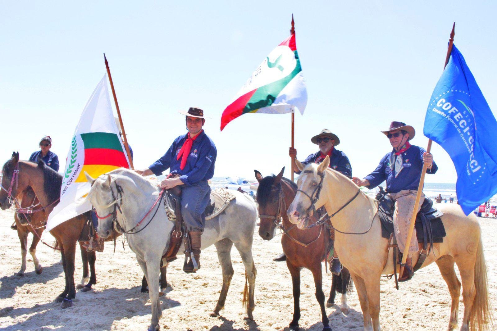 Presidentes do CRECI-RS E COFECI participam da 37ª Cavalgada do Mar